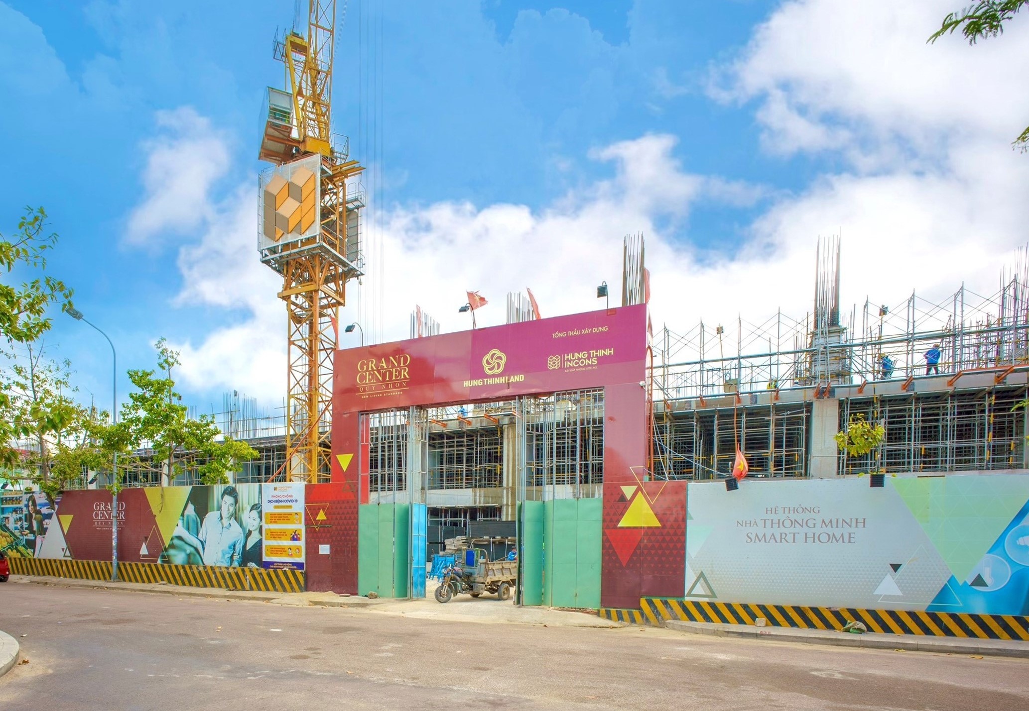 TIẾN ĐỘ THI CÔNG GRAND CENTER QUY NHƠN ĐẾN THÁNG 08/2021