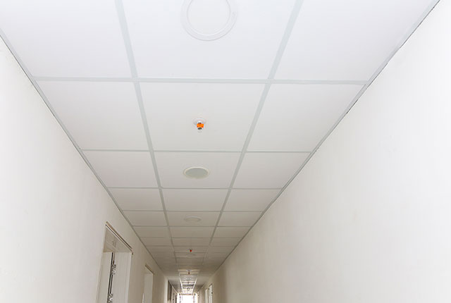 Lắp đặt đèn chiếu sáng hành lang căn hộ tầng 9 Block A, B, C
