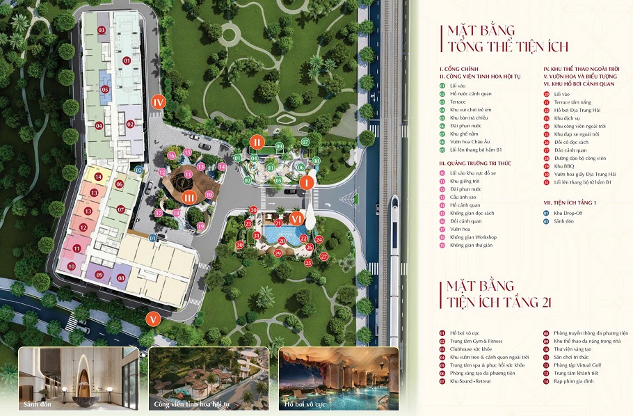 Mặt bằng tiện ích Khai Hoan Imperial