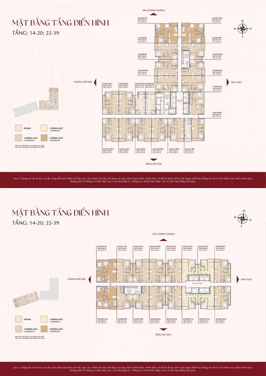 Mặt bằng tầng điển hình Khai Hoan Imperial