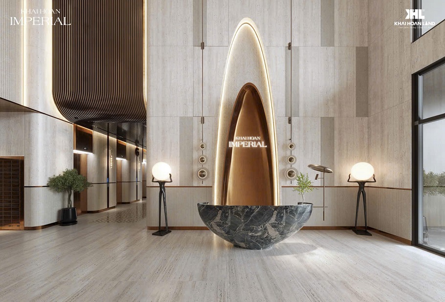 Phối cảnh sảnh tiếp tân tiêu chuẩn Quốc Tế