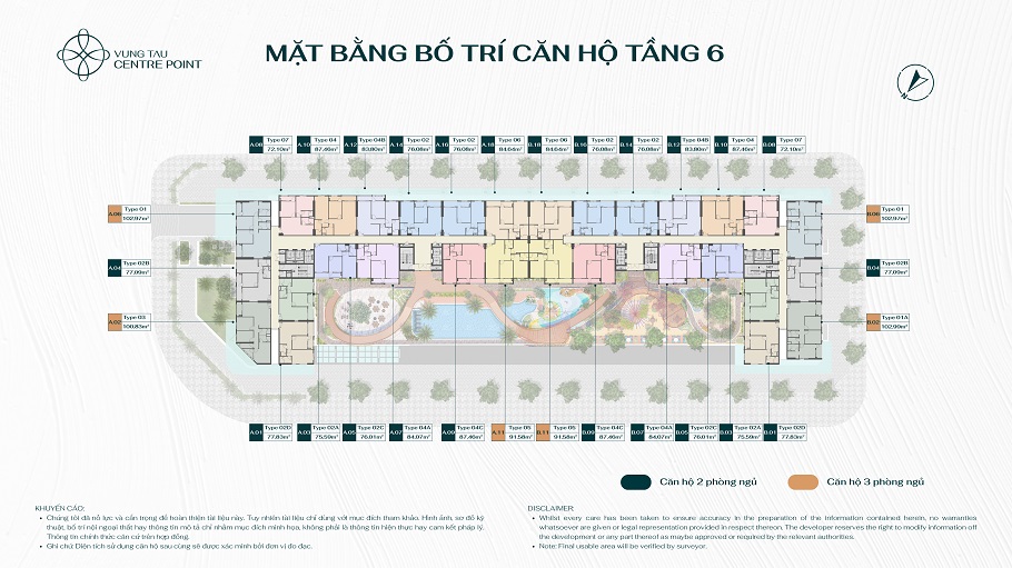 Mặt bằng tầng 6