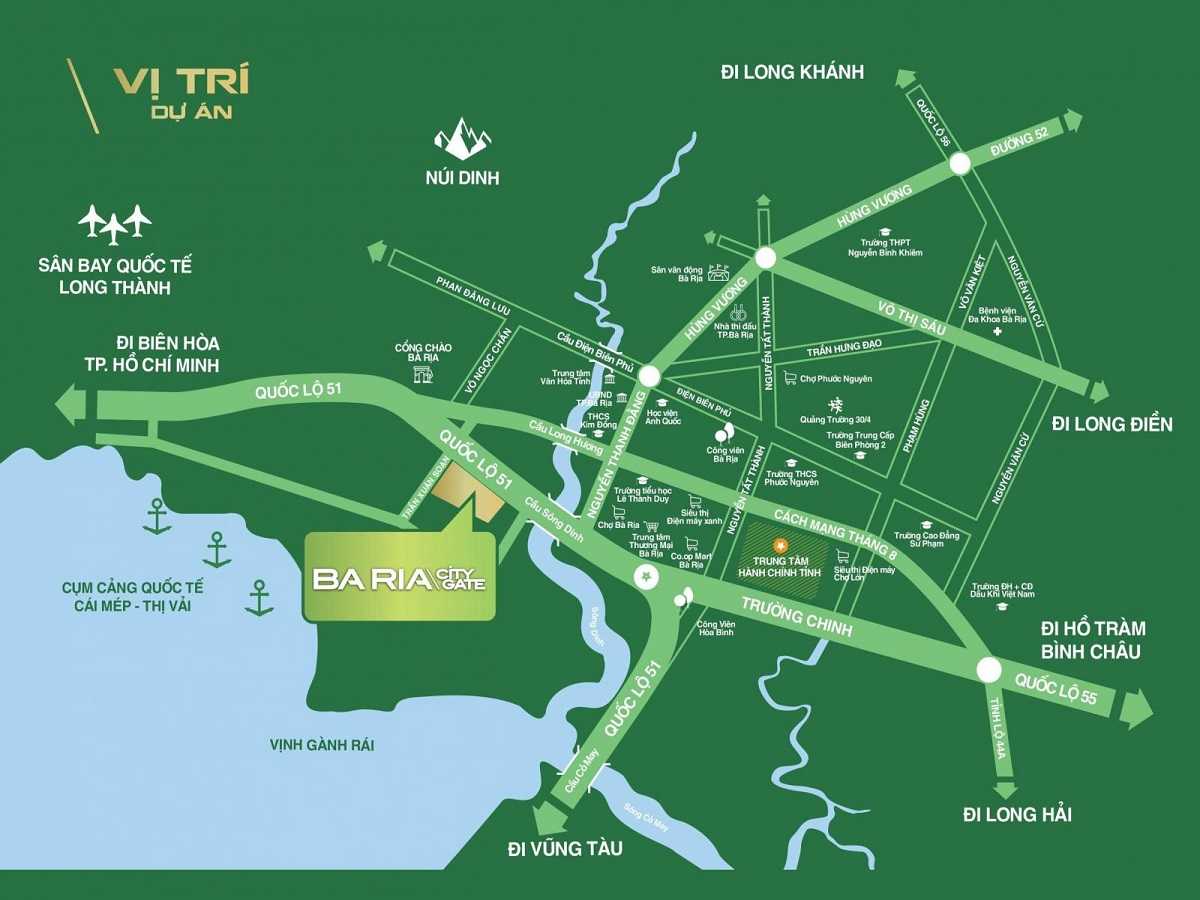 vị trí đất nền bà rịa city gate