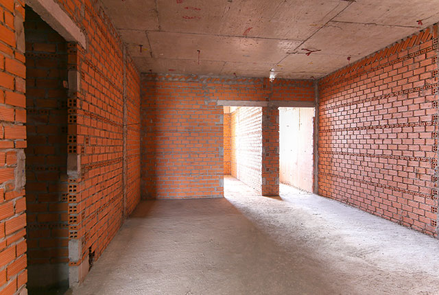 Công tác thi công xây tường tầng 20 block B