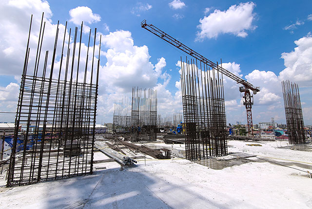 Hoàn thành đổ bê tông sàn tầng 5 block C