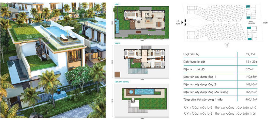 Mẫu Biệt Thự C3 Cam Ranh Mystery Villas