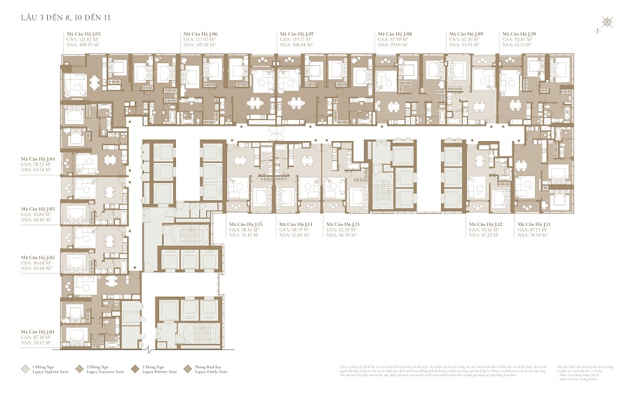 Tầng 3-8 & 10 -11