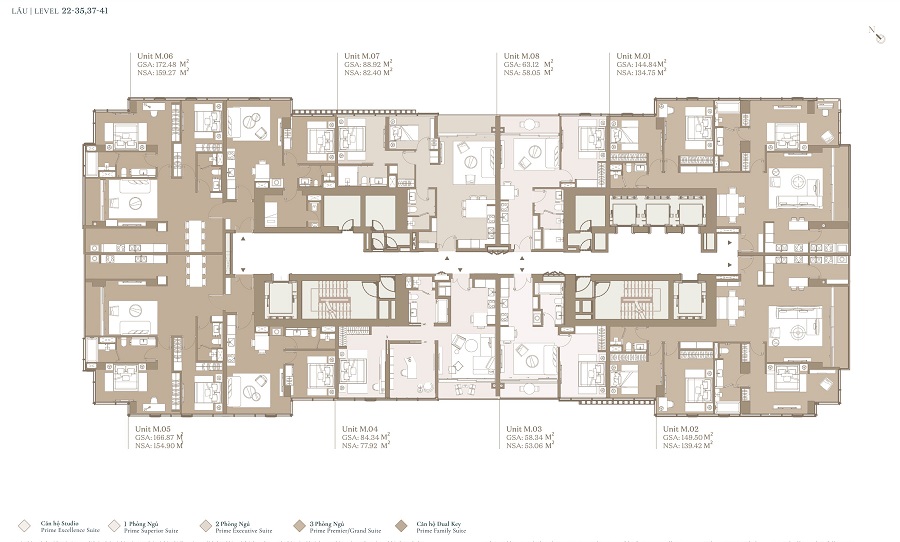 Tầng 22-35 & 37-41