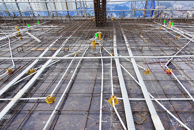 Thi công cốt thép sàn tầng 14 Block C