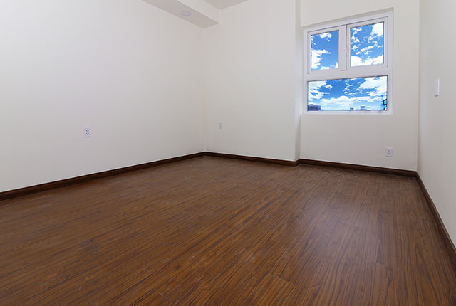 Ốp sàn gỗ phòng ngủ căn hộ tầng 5 - 7 Block B