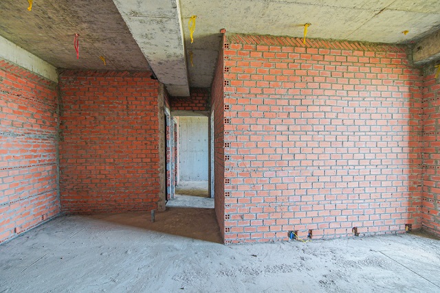 Hoàn thiện xây tường tầng 19 Block C