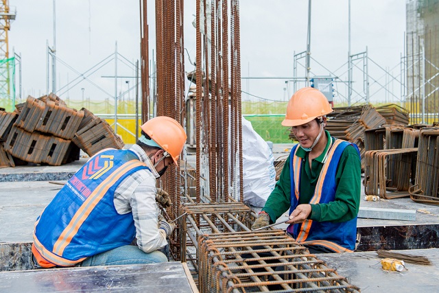 Thi công cốp pha sàn cột , sàn tầng 9 Block A