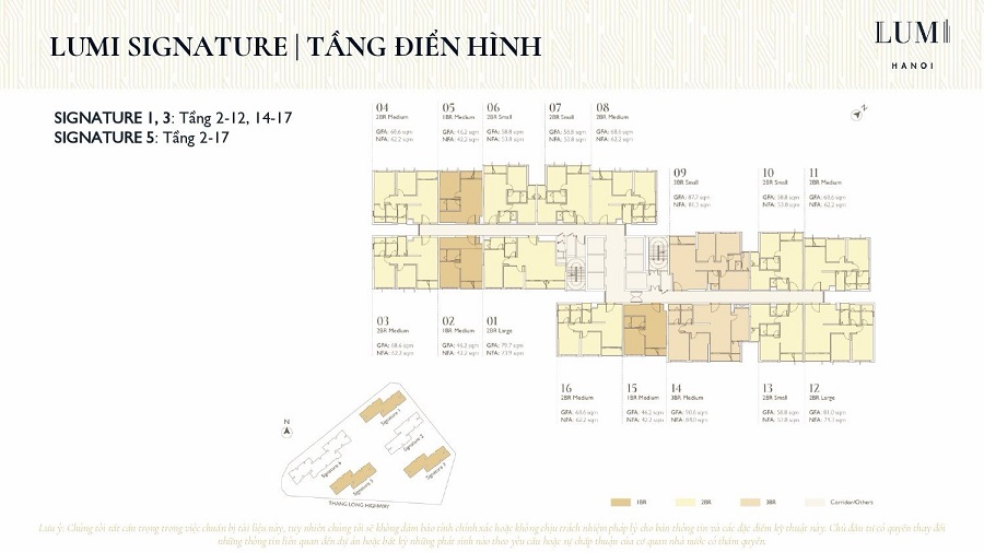 Mặt Bằng Căn Hộ Lumi Hanoi
