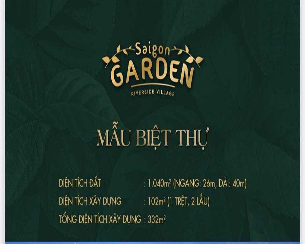 Mẫu Biệt Thự Vườn Saigon Garden Riverside Quận 9