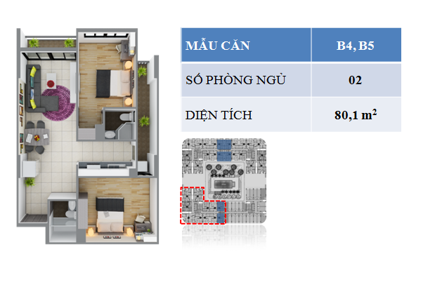 mẫu căn 80m2