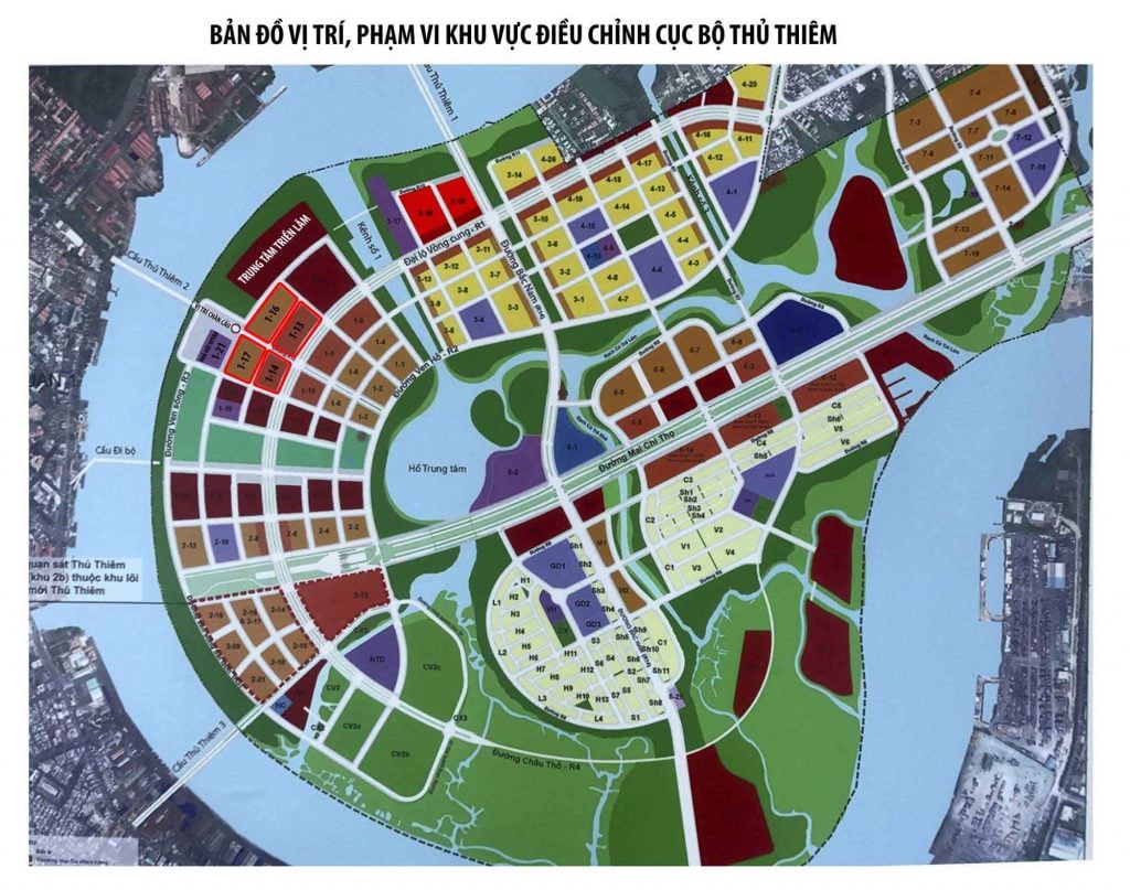 Bản đồ quy hoạch Khu Đô Thị Thủ Thiêm