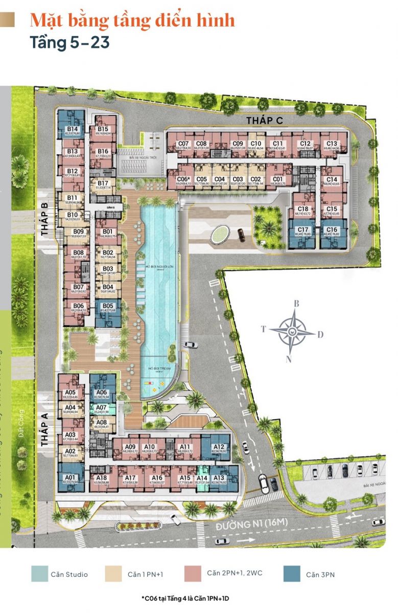 Mặt Bằng Block A-B-C The Privia